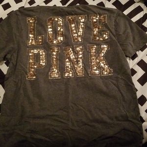 Grey size medium, PINK Victoria secret t-shirt